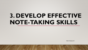 3. Develop effective note-taking skills