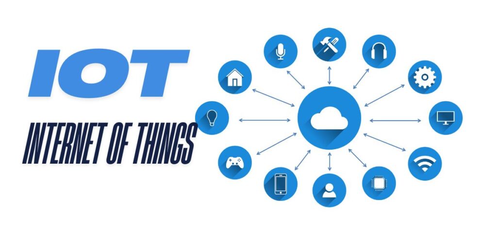 Illustration of a smart home powered by IoT technology.