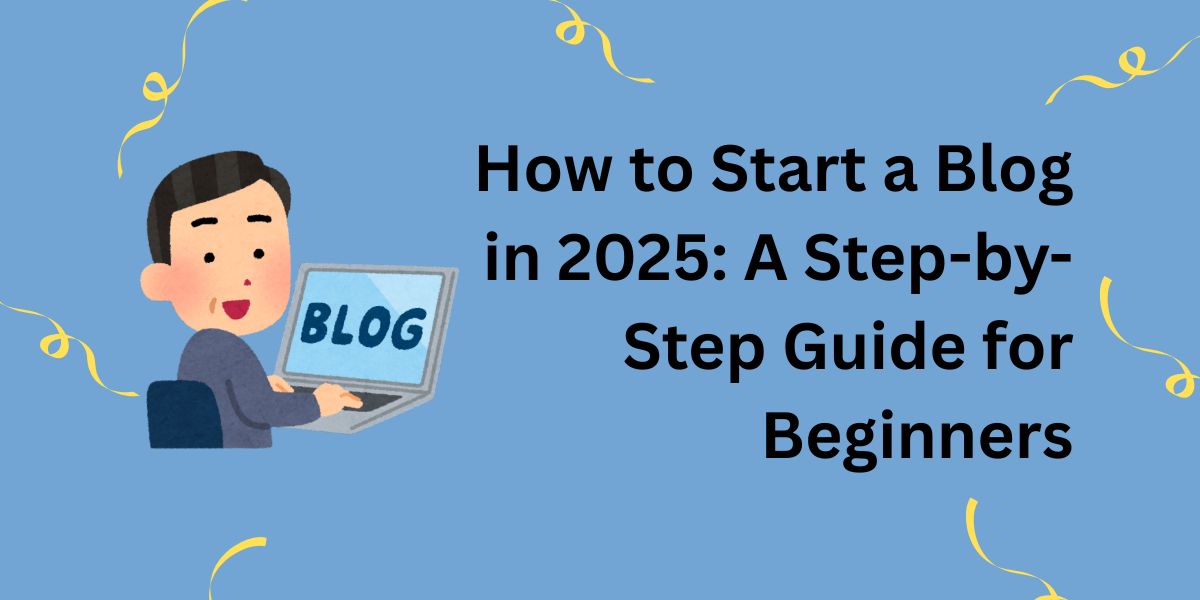 Illustration of starting a blog in 2025