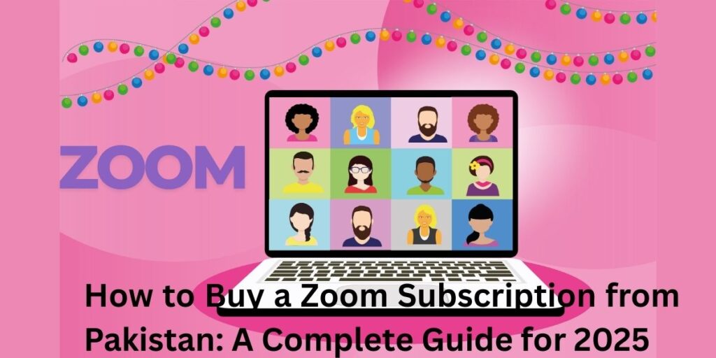 Illustration of a Zoom subscription purchase process in Pakistan